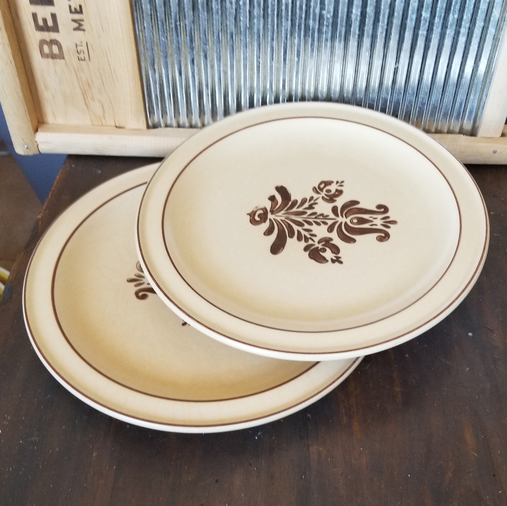 COPY - Pfatzgraff replacement dinner plates 2 cream brown